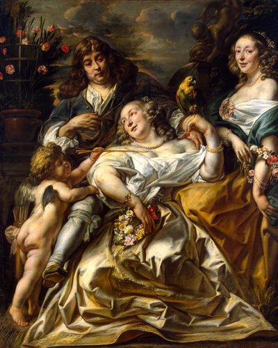 Portret van een familie door Jacob Jordaens